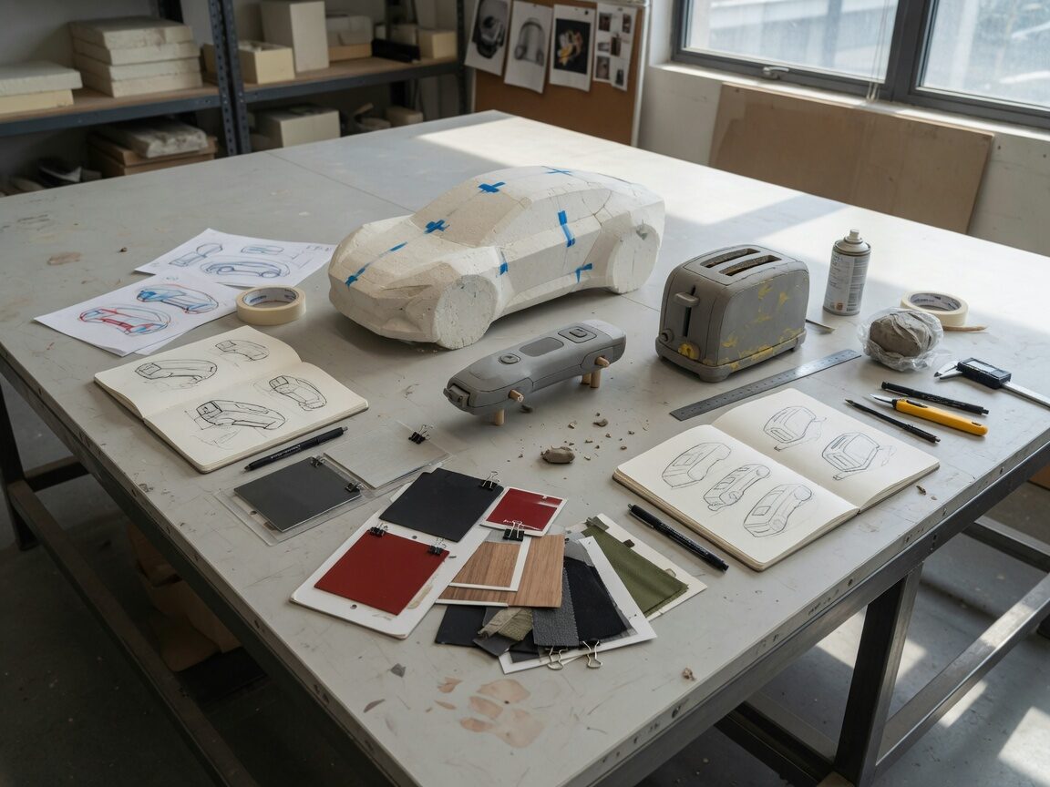 Industrial design models and CMF samples