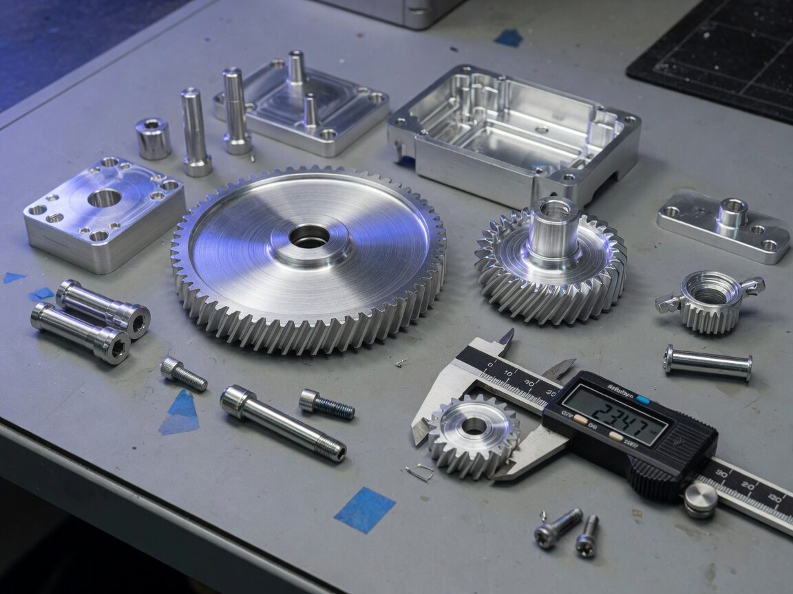 Machined features on cast part